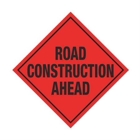 Road Construction Ahead Roll-Up Sign